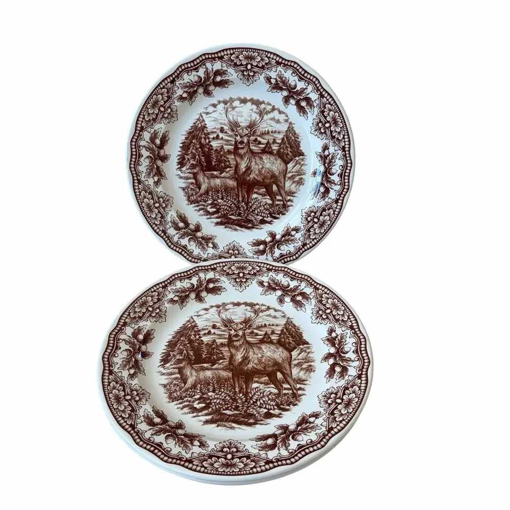 Royal Stafford Homeland STAG Porcelain Dinner Plates 11